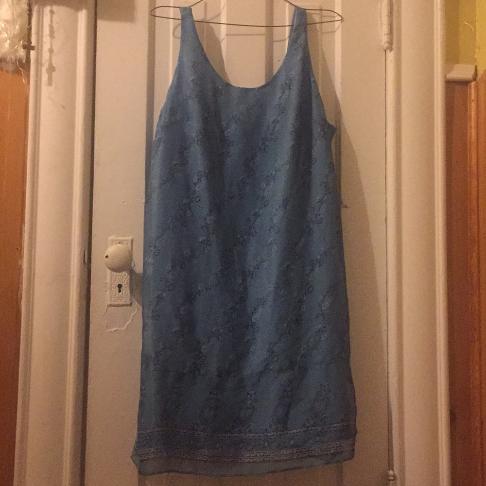 Sheer boho blue dress
